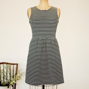 J Crew Jcrew Black and White Striped Stripe Dress